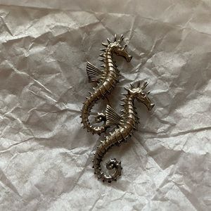 1950’s Vintage Beau Craft- Sterling Silver Double Seahorse Pin